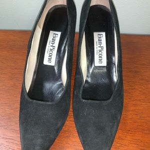 Vintage Evan Picone 9.5N Blk Suede Heel